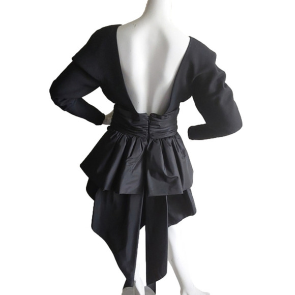 VINTAGE MOROCI BY ANTHONY MUTO TUXEDO LITTLE  BLACK DRESS SIZE 2 - Picture 1 of 10